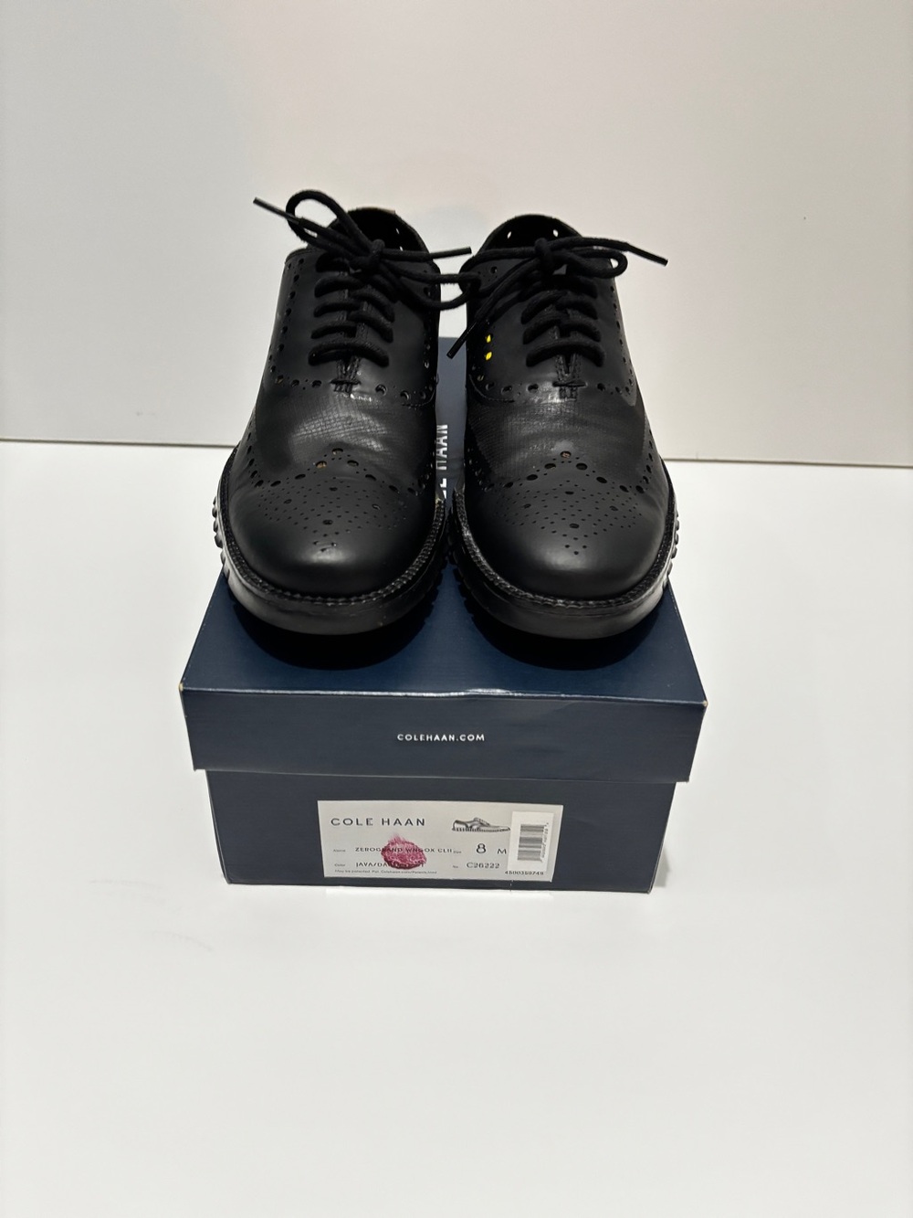 Cole Haan ZERØGRAND Black Wingtip Oxford Lace-up